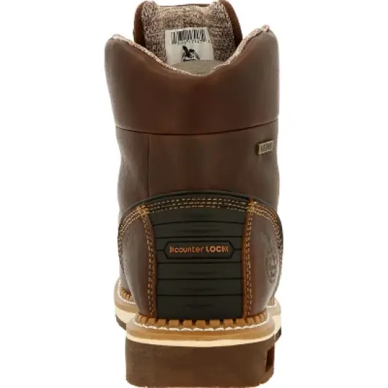 Men's Brown Georgia Boot AMP LT Wedge Waterproof Moc-Toe Work Boot Size 14(Wide) image {3}