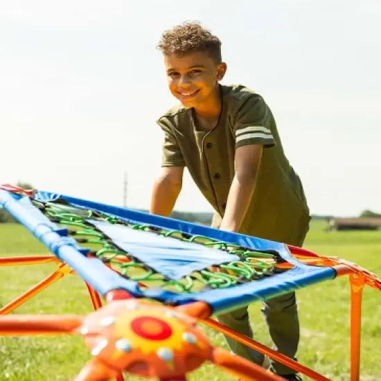 HearthSong 10' diam. x 5'H SunRise Geometric Climbing Dome with Star Hammock and Two Bungee Net Chairs image {9}