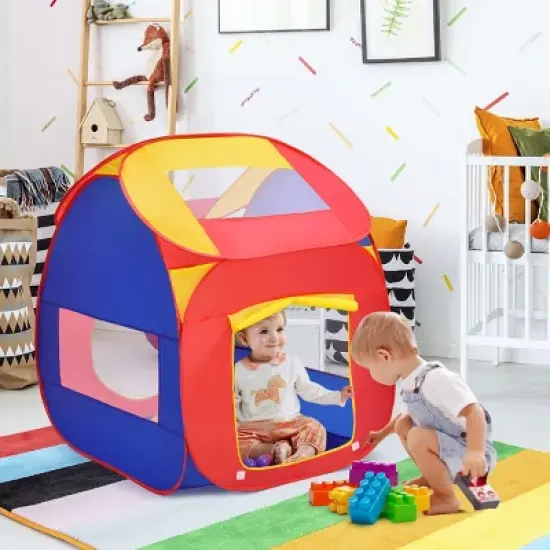 Costway Portable Kid Baby Play House Indoor Outdoor Toy Tent Game Playhut With 100 Balls image {9}