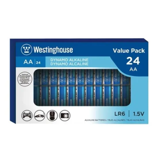 Westinghouse AA Dynamo Alkaline Battery 24-Pack Blue image {1}