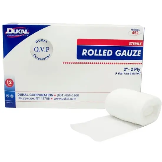 Dukal Rolled Gauze Fluff Bandage Roll image {3}