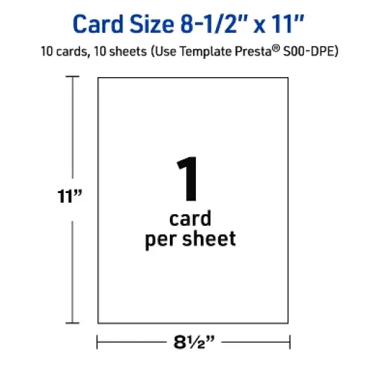 Avery 8.5" x 11" Cards, Gold Border with Gold Dots, 10 ct image {4}