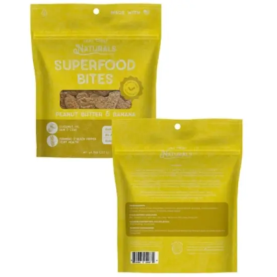 Dog Treat Naturals: Superfood Bites - Peanut Butter & Banana, 8oz, Turmeric image {5}