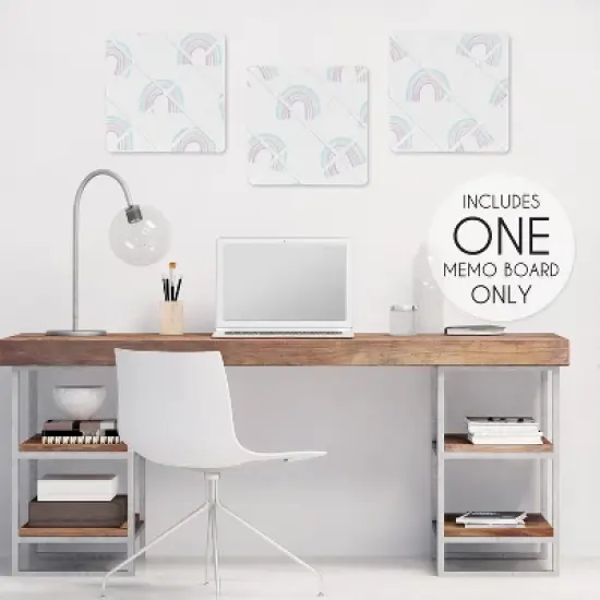 Sweet Jojo Designs Fabric Photo Memo Board Multicolor Rainbow image {1}
