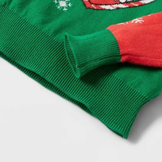 Toddler Girls' The Grinch Hooded Heart Pullover Sweater - Green image {2}