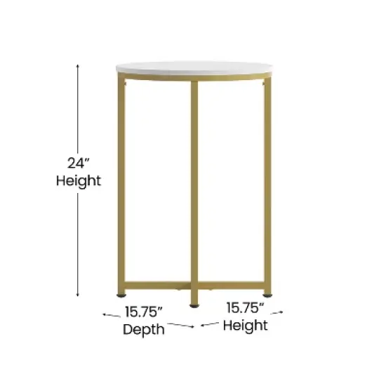 Flash Furniture Hampstead Collection End Table - Modern Laminate Accent Table with Crisscross Frame image {3}