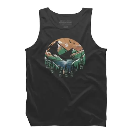 Men's Design By Humans Happiness Place By orangedan Tank Top image {5}