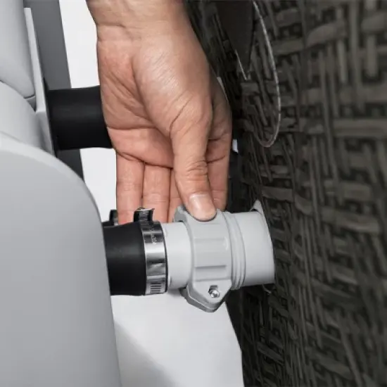 Bestway SaluSpa AirJet Inflatable Square Hot Tub with Set of 2 Underwater Non Slip Pool and Spa Seat with Adjustable Legs, Gray image {5}