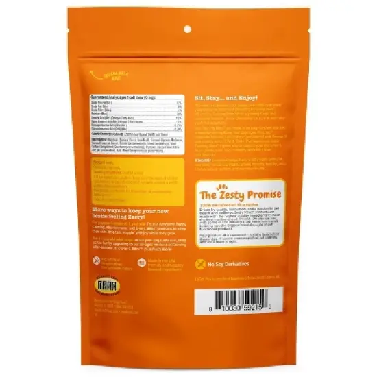 Zesty Paws in Bacon Flavor For Puppies and Adult Dogs with  Omega-3 EPA & DHA Fatty Acids All-in-One Training Chewy Dog Treats  - 8oz image {1}