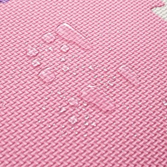 Easy Playhouse: 12 Soft Foam Floor Tiles - Pink-Purple-White, Interlocking Mat image {5}