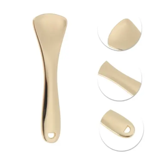 Unique Bargains Hangable Fan Shape Mini Makeup Cosmetic Spoon 2 Pcs image {2}