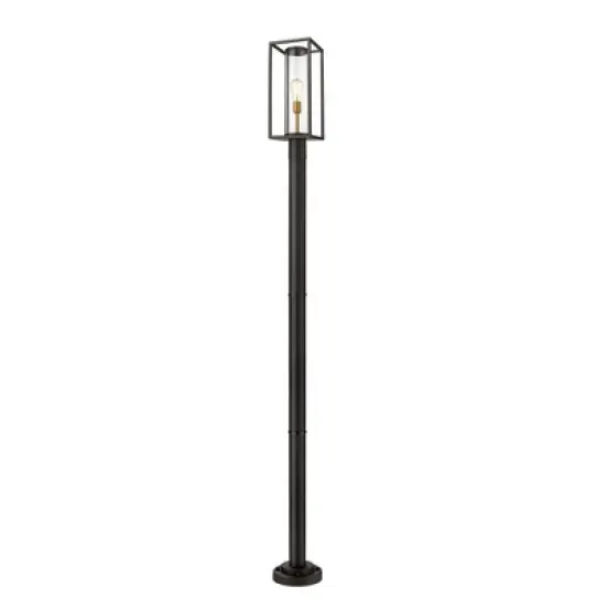 Dunbroch 95.5" Black Aluminum Outdoor Post Light - Dimmable, Wet Rated, 1 Bulb image {3}