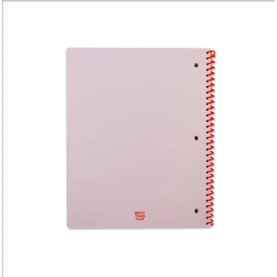 Best Year Ever Spiral Notebook Lavender/Tomato, School Supplies image {1}