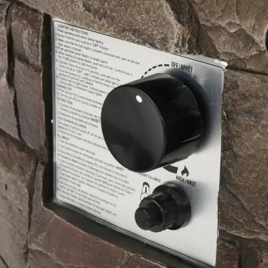 Stillwater Outdoor Circular Fire Table Natural Stone - Christopher Knight Home image {3}