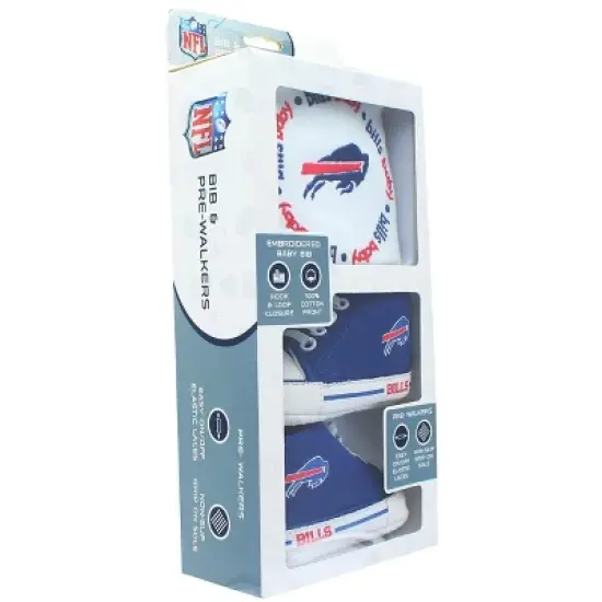 MasterPieces Inc Buffalo Bills NFL 2-Piece Baby Gift Set | Bib & Pre-Walkers image {1}