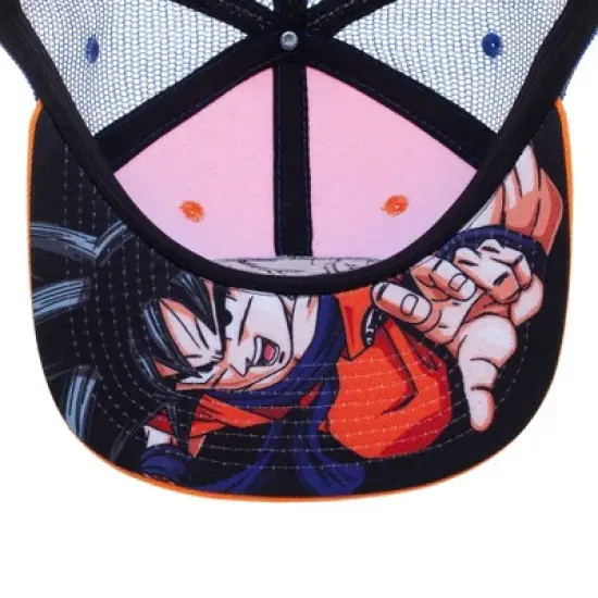 Dragon Ball Z anime cartoon symbol Orange adjustable hat cap for Men image {4}