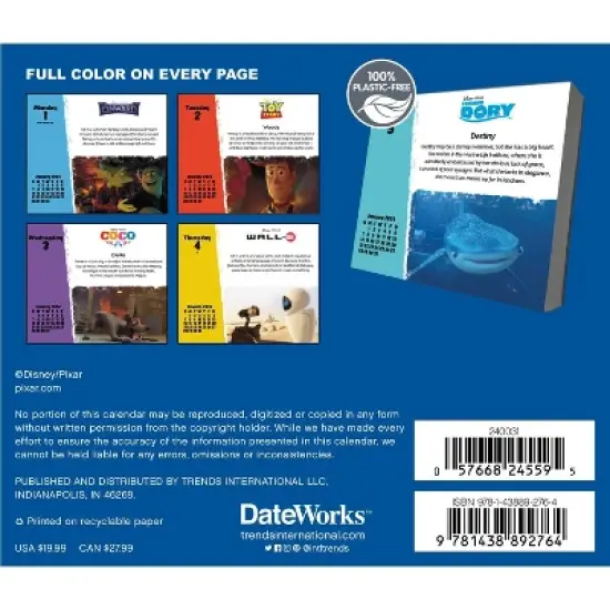 Trends International Inc. 2024 Daily Desk Calendar 4.25"x5" Disney Pixar image {6}