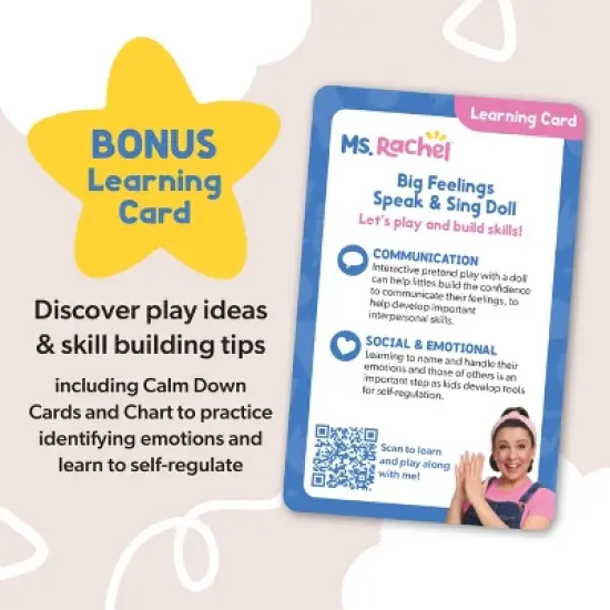 Ms. Rachel Emotions Learning Doll Stuffed Animal image {5}