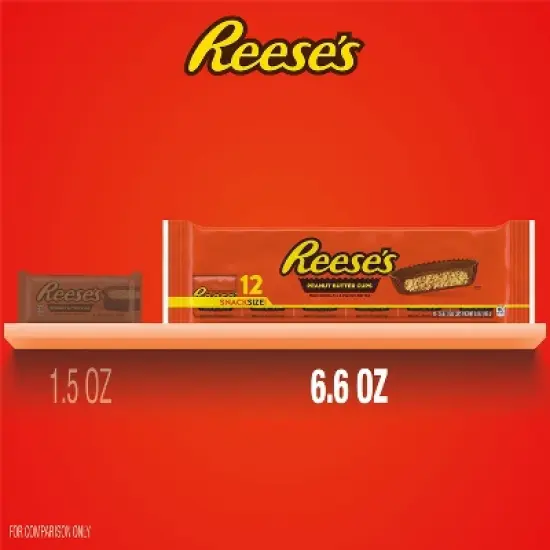 Reese's Milk Chocolate Peanut Butter Cups Snack Size Candy - 6.6oz/12ct image {6}