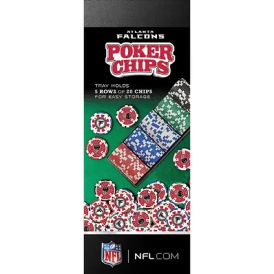MasterPieces Inc Atlanta Falcons NFL 100-Piece Poker Chips image {2}