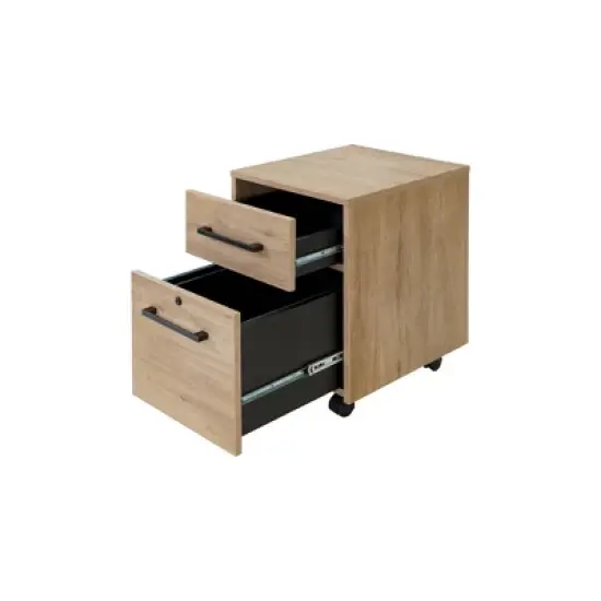 Mason Modern Two Drawer Wood Laminate File Cabinet - Martin Furniture image {3}