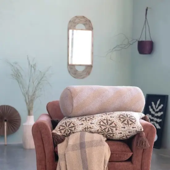 Storied Home Hand-Woven Hanging Seagrass Basket/Planter image {3}