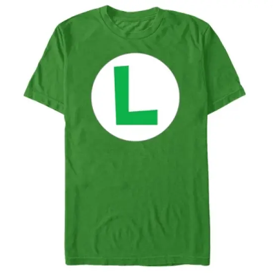 Men's Nintendo Luigi Circle Icon T-Shirt image {4}