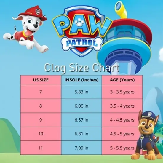 Paw Patrol Clogs Chase and Marshall Slip On Water Shoes - Outdoor and Indoor Pool Shoes (Toddler-Little Kid) image {5}