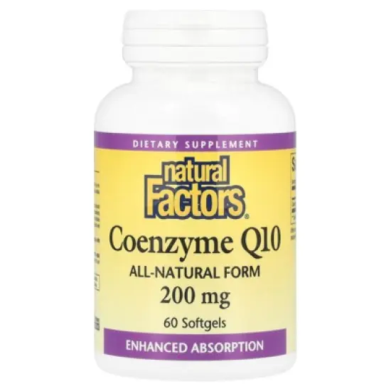 Natural Factors Coenzyme Q10, 200 mg, 60 Softgels image {4}
