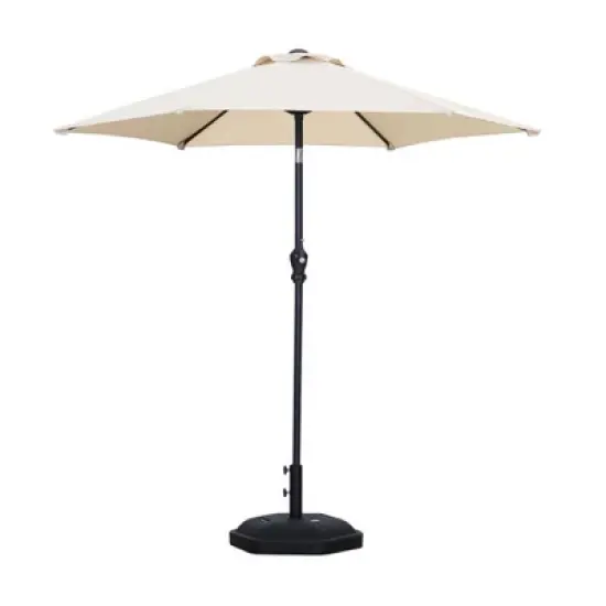 Ainfox 7.5ft Patio Umbrella With Modern Umbrella Base image {8}