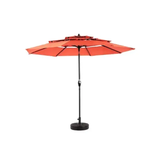 Cesicia Aluminium 10ft 3 Tier Auto-tilt Umbrella ,Outdoor Patio Umbrella (Base Not Included) image {14}