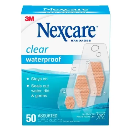 Nexcare Waterproof Bandages - Clear - Assorted Sizes image {20}