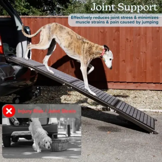 PETMAKER Folding Dog Ramp for Car, Black image {7}