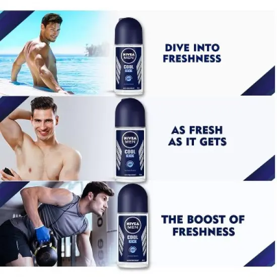 Nivea for Men Cool Kick Anti-Transpirant Deodorant (3 Pack) image {1}