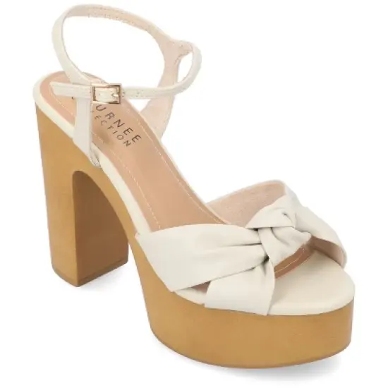 Journee Collection Womens Lorrica Tru Comfort Foam High Heel Open Toe Sandals image {9}