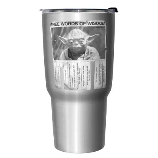 Star Wars Yoda Free Words of Wisdom Stainless Steel Tumbler w/Lid image {3}
