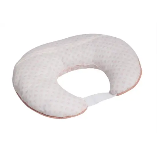 Bacati - 3 pc Petals/Floral Coral Muslin Hugster Feeding & Infant Support Nursing Pillow with 2 removable zippered covers image {8}