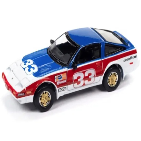 1985 Nissan 300ZX #33 Red, White and Blue "Turbo Tribute" Ltd Ed to 4812 pcs 1/64 Diecast Model Car by Johnny Lightning image {1}