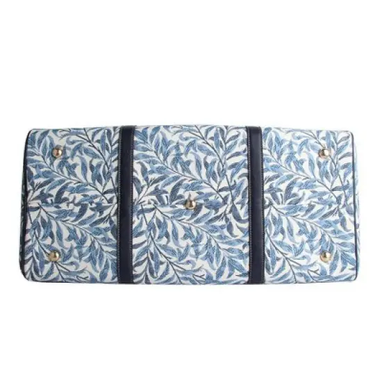 Signare USA William Morris Willow Bough Blue Floral Big Holdall/Duffel Bag image {3}