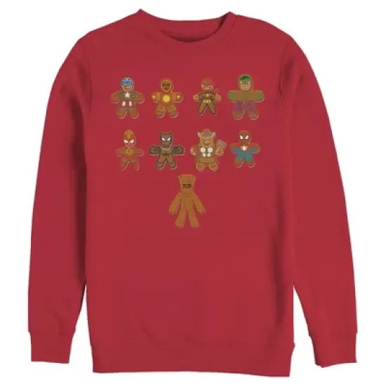 Men's Marvel Christmas Gingerbread Cookie Avengers Sweatshirt image {2}