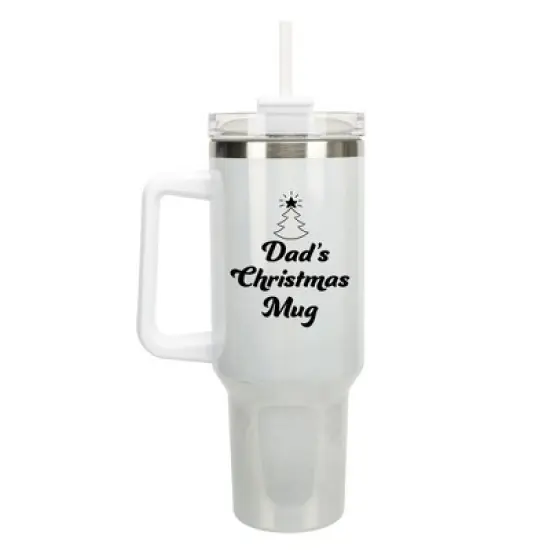 100 North Dad's Christmas Mug Love Tree Wrap-Around 40 Oz. Stainless Steel Water Bottle Coffee Mug, Spill & Leak Resistant, Travel Tumbler with image {5}