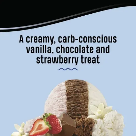 Breyers Carb Smart Vanilla + Chocolate + Strawberry Frozen Dairy Dessert - 48 fl oz image {2}