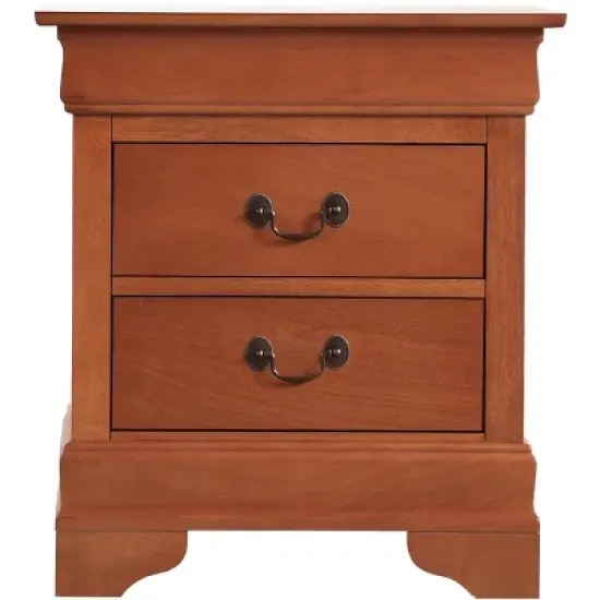 Passion Furniture Louis Philippe 2-Drawer Nightstand (24 in. H X 22 in. W X 16 in. D) image {12}