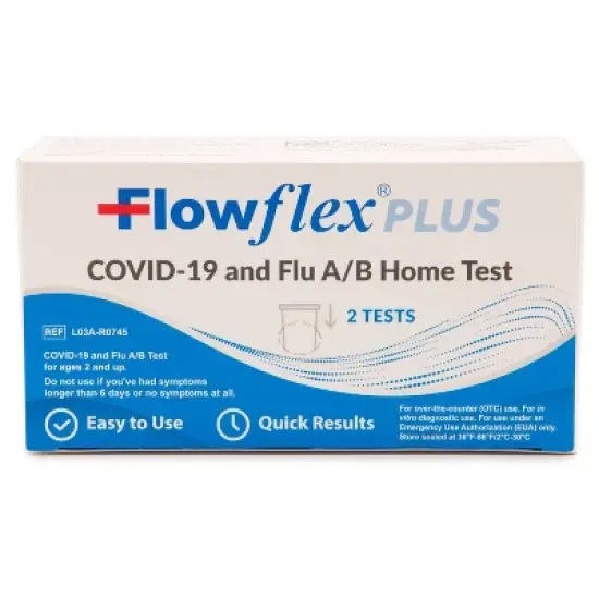 FlowFlex Plus COVID-19 & Flu A/B Home Test Kit - Combo Antigen Test - 2ct image {2}