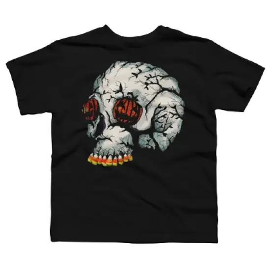 Boy's Design By Humans Halloween Skull By LVBArt T-Shirt image {4}