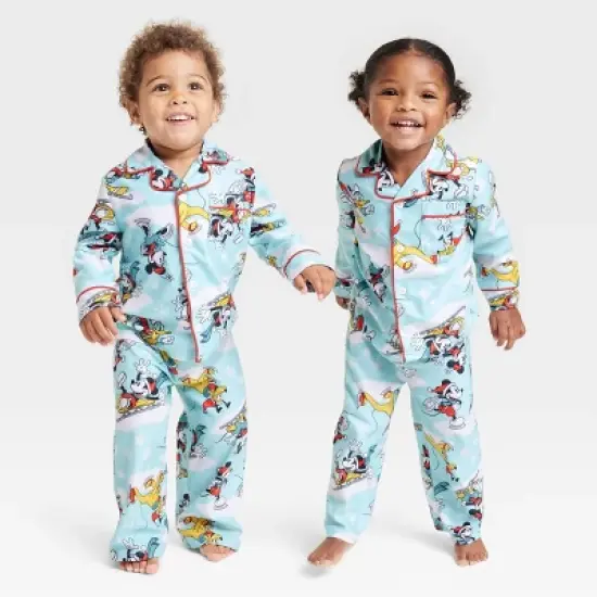 Toddler 2pc Disney 100 Coat Pajama Set - Blue image {4}