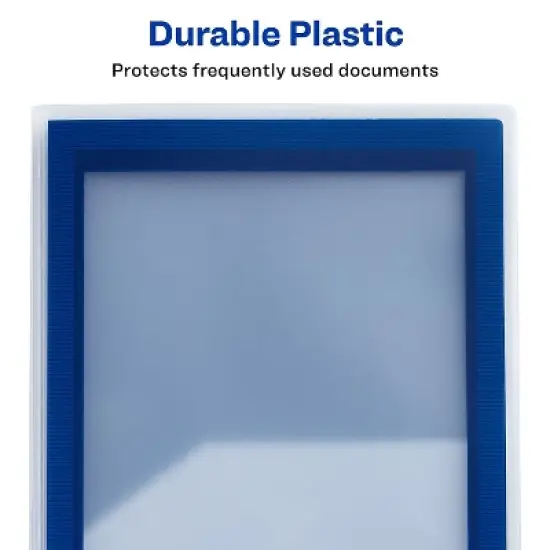 Avery Flexi-View Six-Pocket Polypropylene Organizer 150-Sheet Cap. Translucent/Navy 47696 image {4}