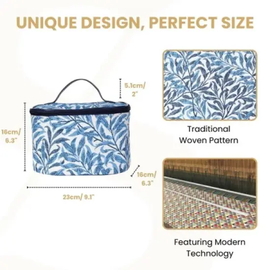 Signare USA William Morris Willow Bough Blue Toiletry Vanity Bag image {2}