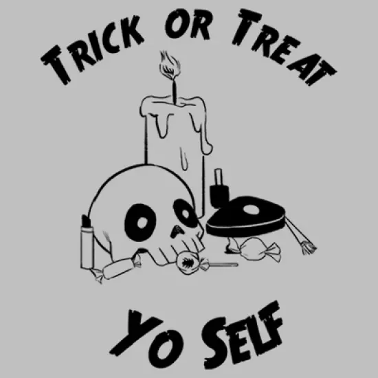 Women's Lost Gods Halloween Trick Or Treat Yourself T-Shirt image {1}