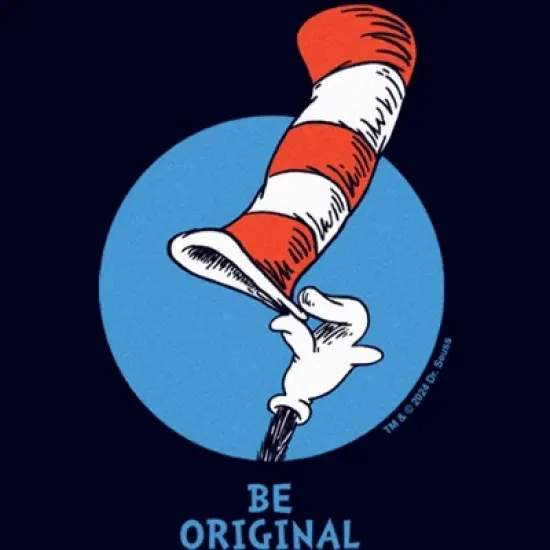 Dr. Seuss Cat in the Hat Be Original  T-Shirt - Navy Blue - 2T image {1}